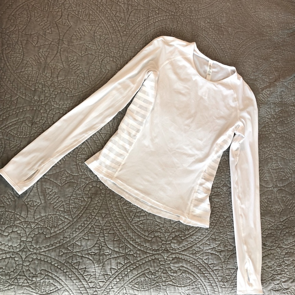 Lululemon White Long Sleeve Shirt